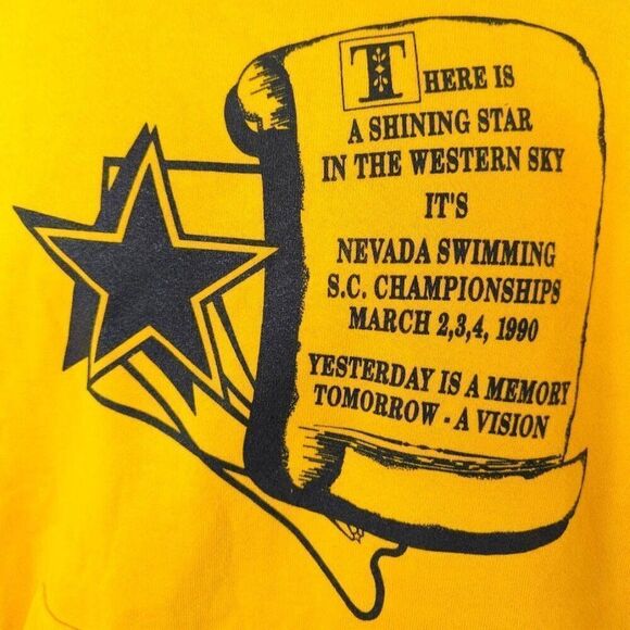 Vintage Nevada Swimming Championships Sweatshirt Hoodie Mens Size Large 90s USA - Picture 3 of 7